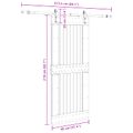 vidaXL Posuvné dvere NARVIK 95 x 210 cm (213,5 cm) Prírodná a čierna