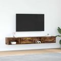 vidaXL TV skrinky 2 ks Dub dymový 100x31x25,5 cm Upravené drevo