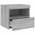 vidaXL Nočné stolíky s LED svetlami 2 ks sivý dub sonoma 50x40x45 cm