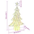 vidaXL Vianočný stromček 160 LED Teplá biela 150 cm PET