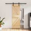 vidaXL Posuvné dvere 70 x 210 cm Masívne borovicové drevo (neupravené)