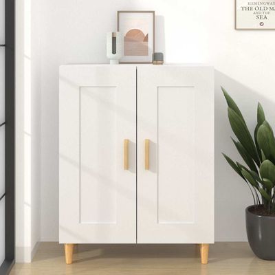 vidaXL Komoda biela 69,5x34x90 cm spracované drevo