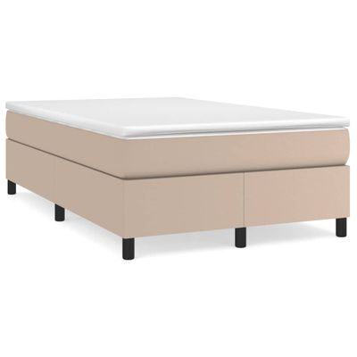 vidaXL Boxspring posteľ+matrac, kapučínová 120x190cm, umelá koža