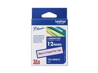 Čierna na pastelovo ružovom podklade - Rolka (1,2 cm x 8 m) 1 kazeta laminovacia páska - pre Brother PT-P750, P950; P-Touch PT-D610; P-Touch Cube PT-P300; P-Touch Cube Pro PT-P910