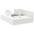 vidaXL Rám postele s úložným prostorem s úložiskom Biela 140 x 190 cm