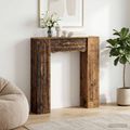 vidaXL Rám krbu Staré drevo 102 x 20 x 102 cm Kompozitné drevo