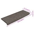 vidaXL Nášľapy na schody vzhľad sisal 15 ks 65x21x4 cm sivé a béžové