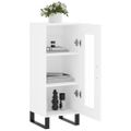 vidaXL Komoda biela 34,5x34x90 cm spracované drevo