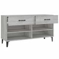vidaXL Botník sivý dub sonoma 102x35x55 cm spracované drevo