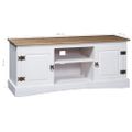 vidaXL TV skrinka biela 120x40x52 cm mexická borovica Corona Range