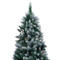 vidaXL Umelý vianočný stromček Zelená 180 cm PVC a Oceľ a Plast