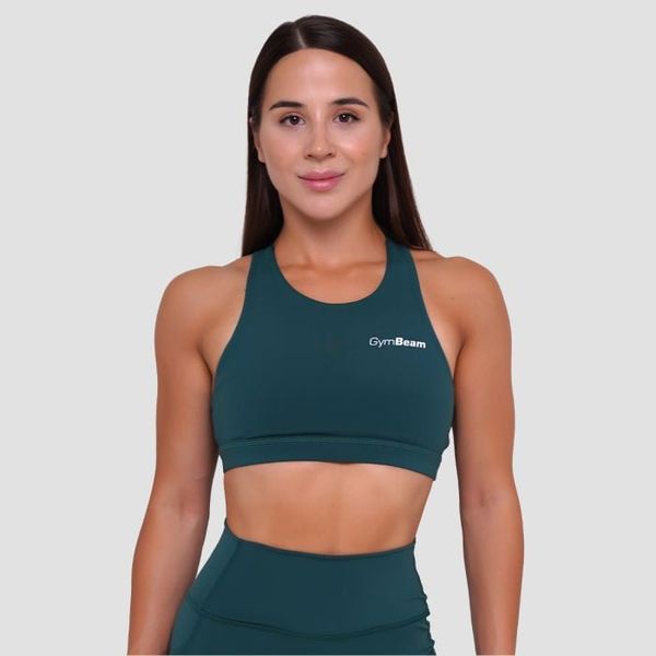 Športová podprsenka Ignite Dark Green - GymBeam, veľkosť L, veľkosť oblečenia L