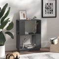 vidaXL Knižnica/deliaca stena sivá 51x25x70 cm masívna borovica