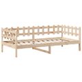 vidaXL Sada postele a lavice so strieškou 80x200 cm borovica