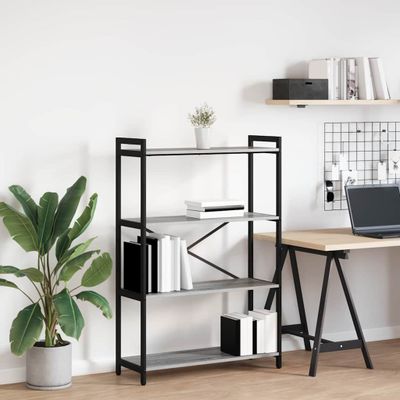 vidaXL Regál na knihy Sivý dub sonoma 80 x 30 x 120 cm