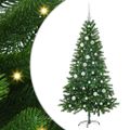 vidaXL Vianočný stromček s 150 LED-i so stojanom Zelená 150 cm PE