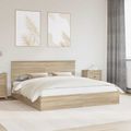 vidaXL Úložná posteľ Sonoma dub 180 x 200 cm Kompozitné drevo