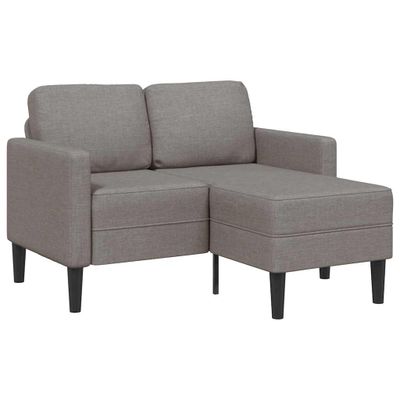 vidaXL 2-miestna pohovka s leňoškou v tvare L taupe látka 125 cm
