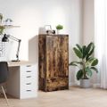 vidaXL skriňa so zásuvkou Dub dymový 55,5x34x119,5 cm