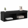 vidaXL TV nástenná skriňa 100 x 30 x 30 cm Čierny dub Kompozitné drevo