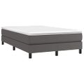 vidaXL Posteľný rám s boxspringom sivý 120x200 cm umelá koža