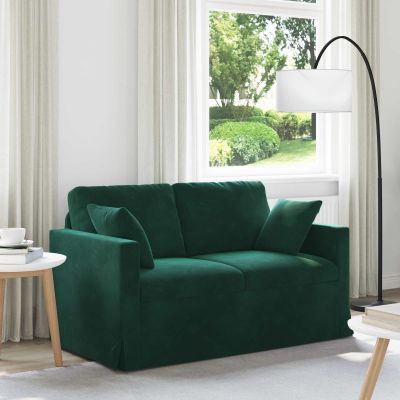 vidaXL Pohovka Tmavozelená 138 x 78 x 80 cm Zamat
