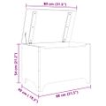 vidaXL Úložný box s vekom RANA biely 80x49x54 cm borovicový masív