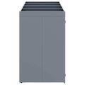 vidaXL Úložisko na 4 koše Wheelie Svetlosivá 272 x 77,5 x 121,5 cm