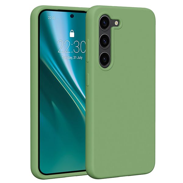 Puzdro Etteri Silicone pre Samsung Galaxy S23 svetlozelená