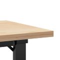 vidaXL Konferenčný stolík v tvare O 90x40x45,5 cm borovica a oceľ