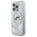 Puzdro Karl Lagerfeld pre iPhone 16 Pro 6,3" KLHMP16LLGKCSGH transparentné Hard Liquid Glitter Karl&Choupette Head MagSafe