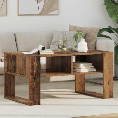 vidaXL Konferenčný stolík Staré drevo 92 x 53 x 45 cm Kompozitné drevo