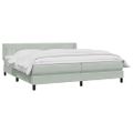 vidaXL Box Spring Posteľ s matracom Svetlosivá 180x220 cm Zamat