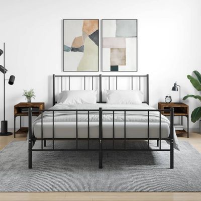 vidaXL Nočné stolíky 2 ks dymový dub 40x41x50 cm kompozitné drevo