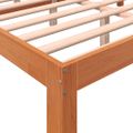 vidaXL Posteľ bez matraca voskovo hnedý 135x190 cm masívna borovica
