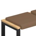 vidaXL Vankúš na lavičku 2 ks Umelá koža Kapučínová Hĺbka 35 cm