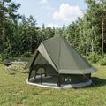 vidaXL Tipi stan 4-miestny Armádna zelená Polyester a oceľ