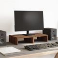 vidaXL Stojan na monitor hnedý dub 50x27x10 cm kompozitné drevo