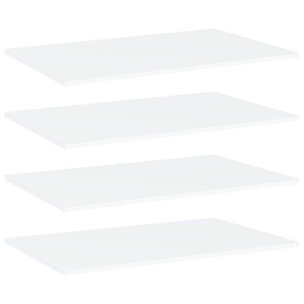 vidaXL Prídavné police 4 ks, biele 80x50x1,5 cm, kompozitné drevo