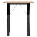 vidaXL Jedálenský stolík v tvare Y 60x60x75 cm borovica a oceľ
