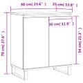 vidaXL Komoda biela 60x35x70 cm spracované drevo