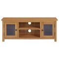 vidaXL TV skrinka 110x35x44 cm dubový masív