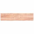 vidaXL Stolová doska bledohnedá 220x50x(2-6) cm ošetrený masívny dub
