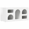 vidaXL TV skrinka ELST 80 x 35 x 40 cm Vysoký lesk bielej
