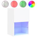 vidaXL TV skrinky s LED svetlami 2 ks biele 40,5x30x60 cm