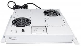 Intellinet ventilačná jednotka pre 19" racky, 2 vetráky, sivá