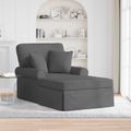 vidaXL Pufa s sukňou 3 ks Tmavo šedá látka 91 x 157 x 91 cm