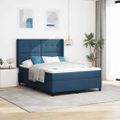 vidaXL Posteľ s pružinovým rámom s vankúšom Modrá 200 x 140 cm látka