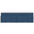 vidaXL Posteľný rám boxsping s matracom modrý 80x200 cm látka