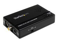 composite to VGA - scan Converter - s-Video to VGA (VID2VGATV2) - Nástroj na prevod videa - kompozitné video, S-video - komponentné video, VGA - čierna - pre P/N: SVA5M3NEUA